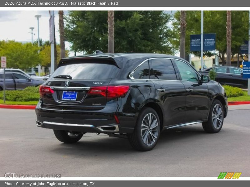Majestic Black Pearl / Red 2020 Acura MDX Technology AWD