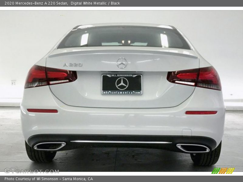 Digital White Metallic / Black 2020 Mercedes-Benz A 220 Sedan