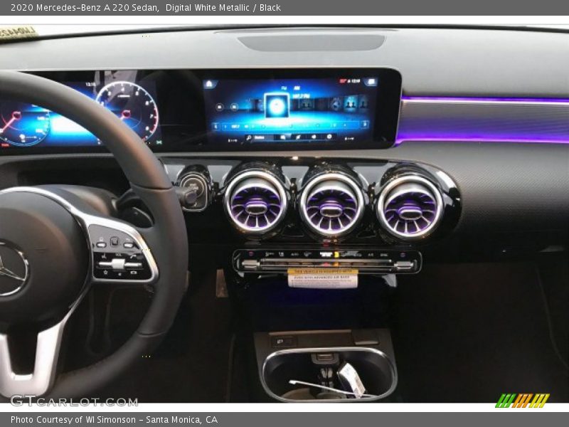 Digital White Metallic / Black 2020 Mercedes-Benz A 220 Sedan
