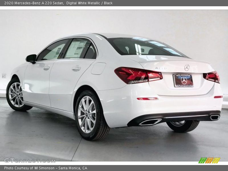 Digital White Metallic / Black 2020 Mercedes-Benz A 220 Sedan