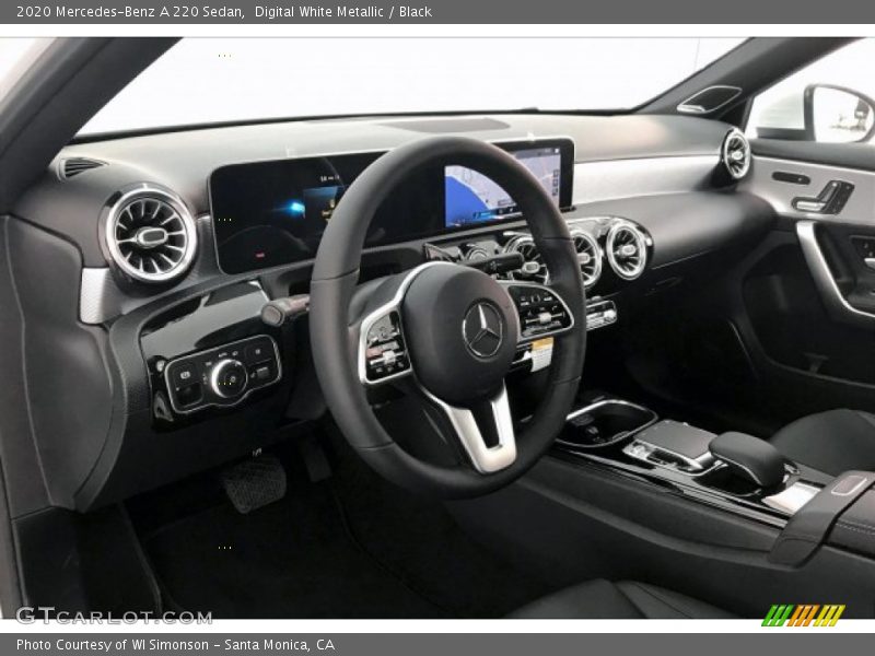 Digital White Metallic / Black 2020 Mercedes-Benz A 220 Sedan