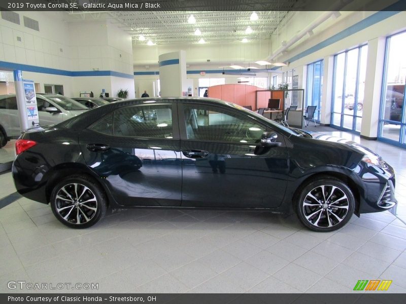 Galactic Aqua Mica / Black 2019 Toyota Corolla SE