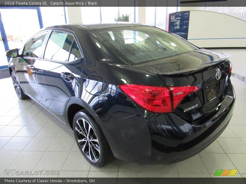 Galactic Aqua Mica / Black 2019 Toyota Corolla SE