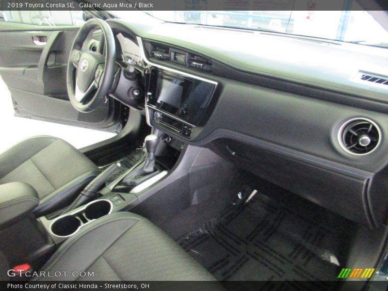 Galactic Aqua Mica / Black 2019 Toyota Corolla SE