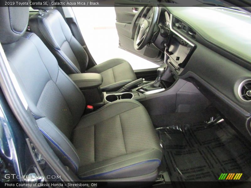 Galactic Aqua Mica / Black 2019 Toyota Corolla SE