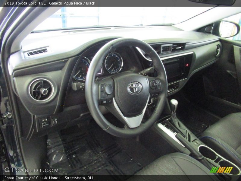 Galactic Aqua Mica / Black 2019 Toyota Corolla SE