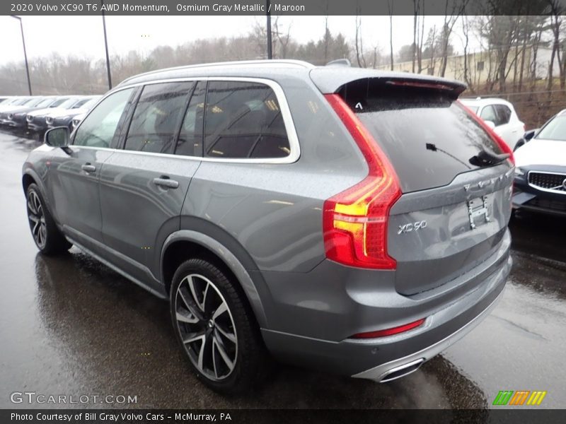 Osmium Gray Metallic / Maroon 2020 Volvo XC90 T6 AWD Momentum