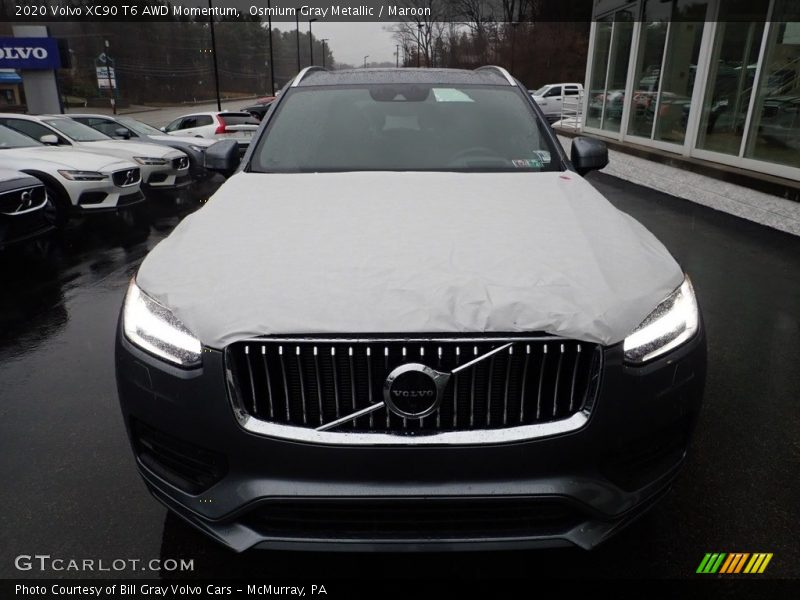 Osmium Gray Metallic / Maroon 2020 Volvo XC90 T6 AWD Momentum