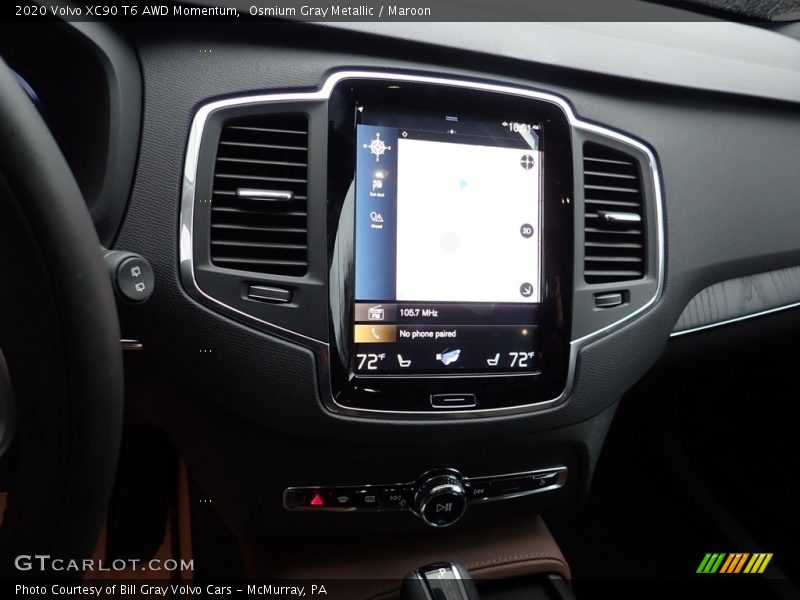 Osmium Gray Metallic / Maroon 2020 Volvo XC90 T6 AWD Momentum