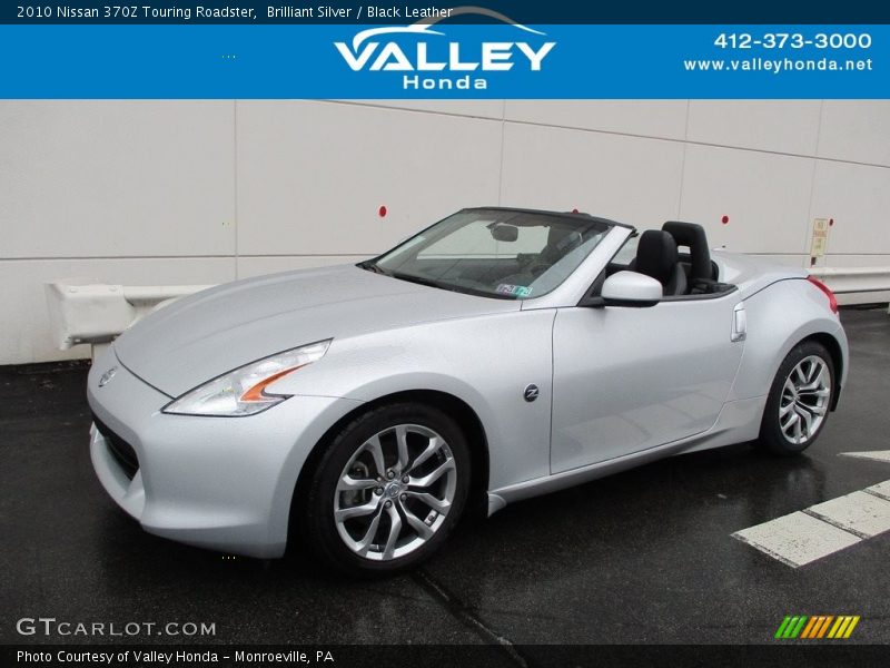 Brilliant Silver / Black Leather 2010 Nissan 370Z Touring Roadster