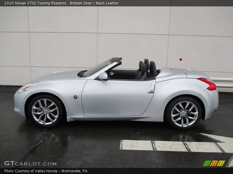 Brilliant Silver / Black Leather 2010 Nissan 370Z Touring Roadster