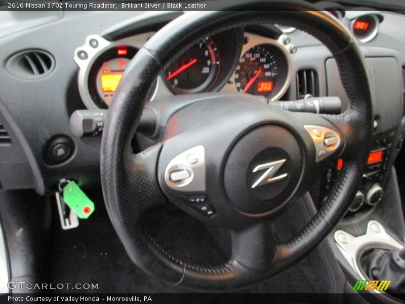 Brilliant Silver / Black Leather 2010 Nissan 370Z Touring Roadster