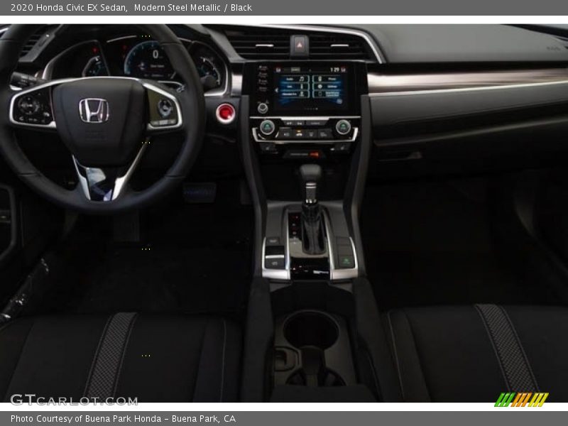 Modern Steel Metallic / Black 2020 Honda Civic EX Sedan