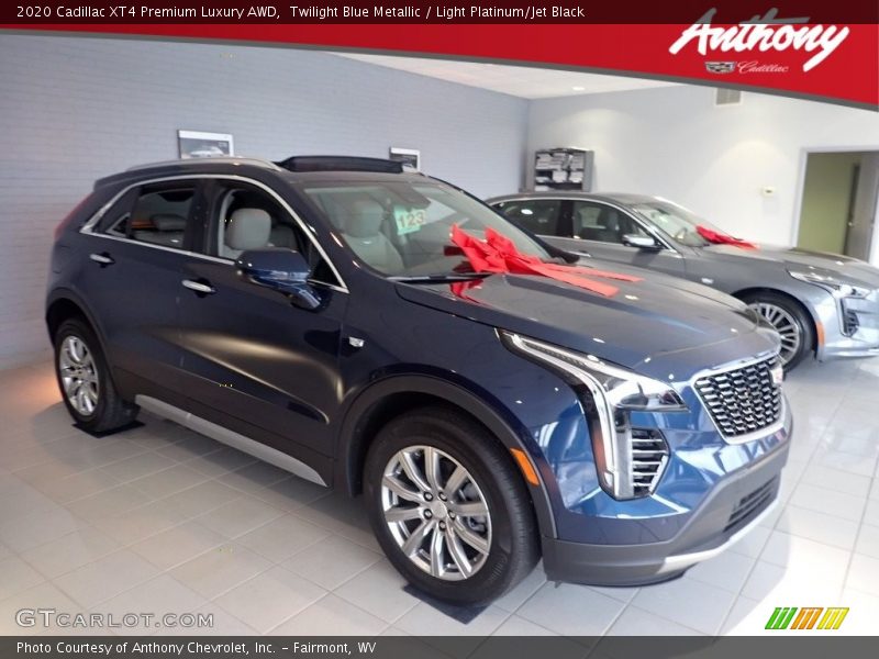 Twilight Blue Metallic / Light Platinum/Jet Black 2020 Cadillac XT4 Premium Luxury AWD