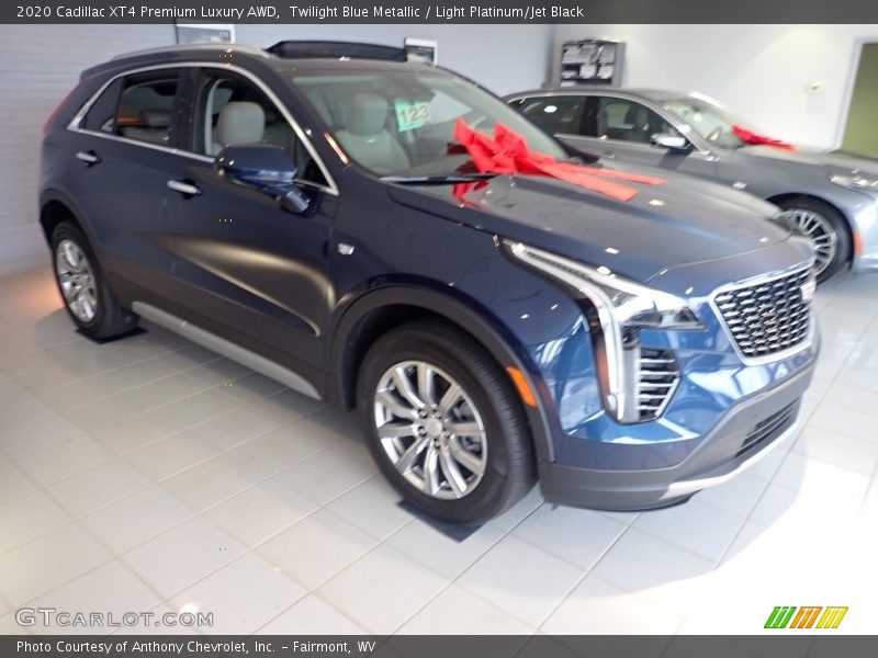 Twilight Blue Metallic / Light Platinum/Jet Black 2020 Cadillac XT4 Premium Luxury AWD