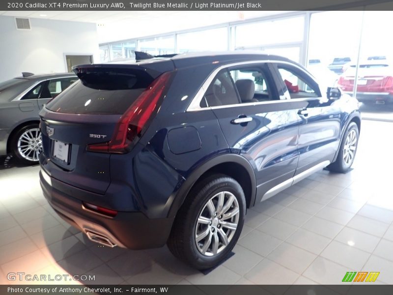 Twilight Blue Metallic / Light Platinum/Jet Black 2020 Cadillac XT4 Premium Luxury AWD