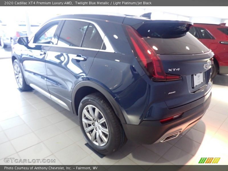 Twilight Blue Metallic / Light Platinum/Jet Black 2020 Cadillac XT4 Premium Luxury AWD