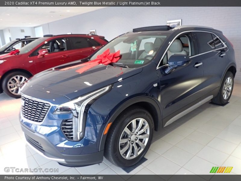 Twilight Blue Metallic / Light Platinum/Jet Black 2020 Cadillac XT4 Premium Luxury AWD