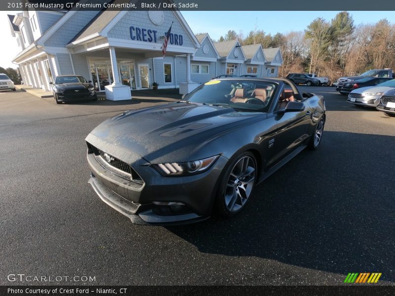Black / Dark Saddle 2015 Ford Mustang GT Premium Convertible