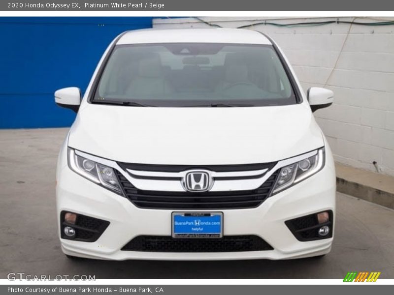 Platinum White Pearl / Beige 2020 Honda Odyssey EX