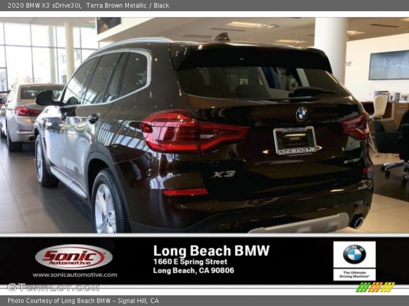 Terra Brown Metallic / Black 2020 BMW X3 sDrive30i