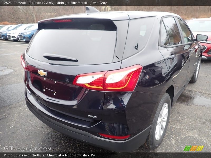 Midnight Blue Metallic / Ash Gray 2020 Chevrolet Equinox LS AWD