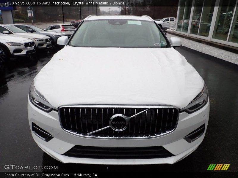 Crystal White Metallic / Blonde 2020 Volvo XC60 T6 AWD Inscription