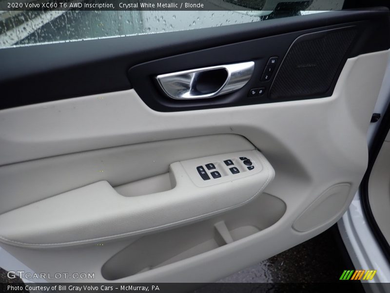 Crystal White Metallic / Blonde 2020 Volvo XC60 T6 AWD Inscription