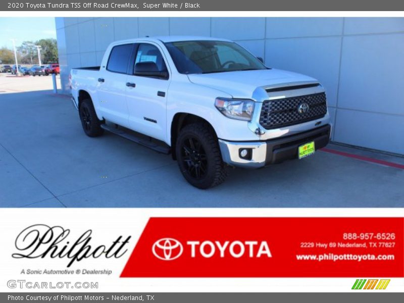 Super White / Black 2020 Toyota Tundra TSS Off Road CrewMax