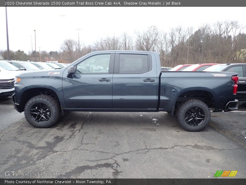 Shadow Gray Metallic / Jet Black 2020 Chevrolet Silverado 1500 Custom Trail Boss Crew Cab 4x4