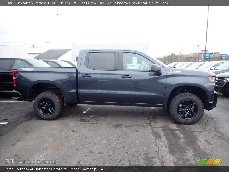 Shadow Gray Metallic / Jet Black 2020 Chevrolet Silverado 1500 Custom Trail Boss Crew Cab 4x4