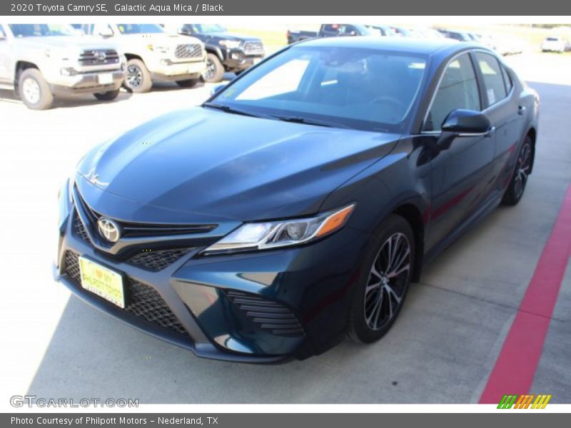 Galactic Aqua Mica / Black 2020 Toyota Camry SE