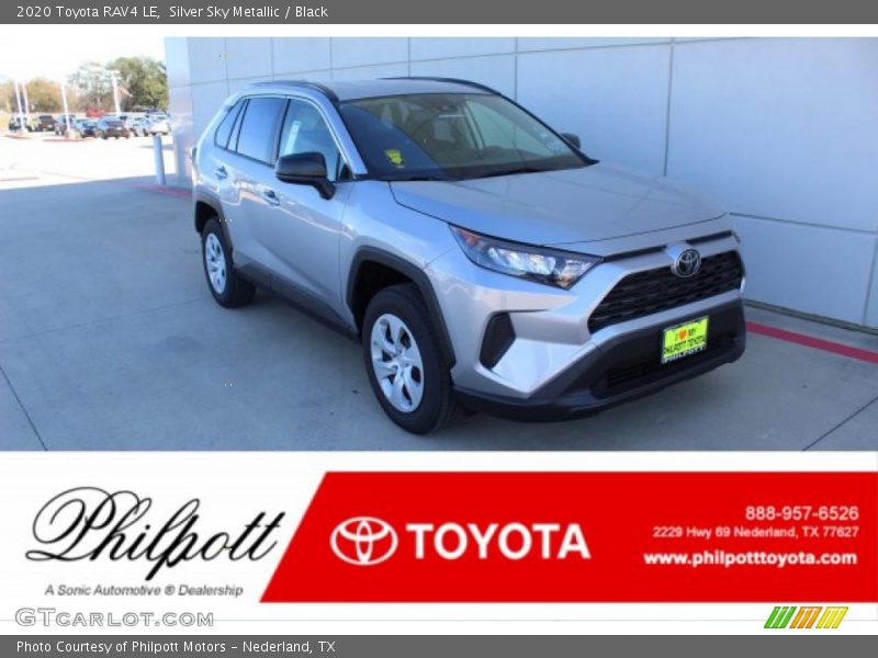 Silver Sky Metallic / Black 2020 Toyota RAV4 LE
