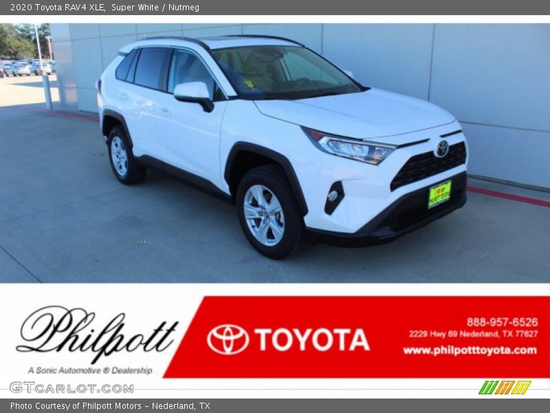 Super White / Nutmeg 2020 Toyota RAV4 XLE