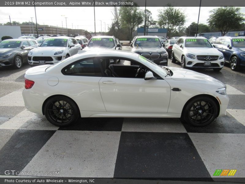 Alpine White / Black w/Blue Stitching 2019 BMW M2 Competition Coupe