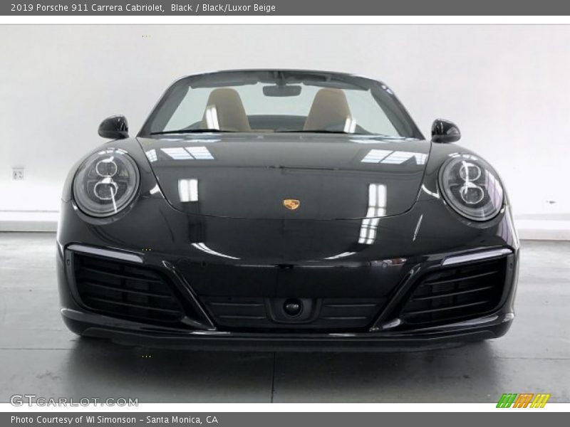 Black / Black/Luxor Beige 2019 Porsche 911 Carrera Cabriolet