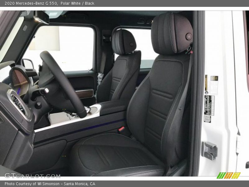 Front Seat of 2020 G 550