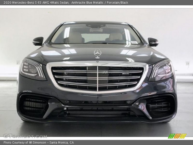 Anthracite Blue Metallic / Porcelain/Black 2020 Mercedes-Benz S 63 AMG 4Matic Sedan