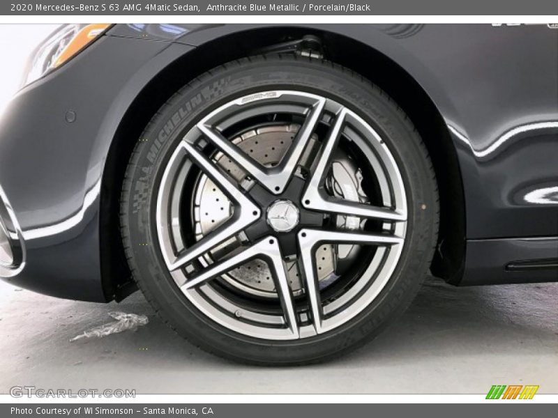 Anthracite Blue Metallic / Porcelain/Black 2020 Mercedes-Benz S 63 AMG 4Matic Sedan
