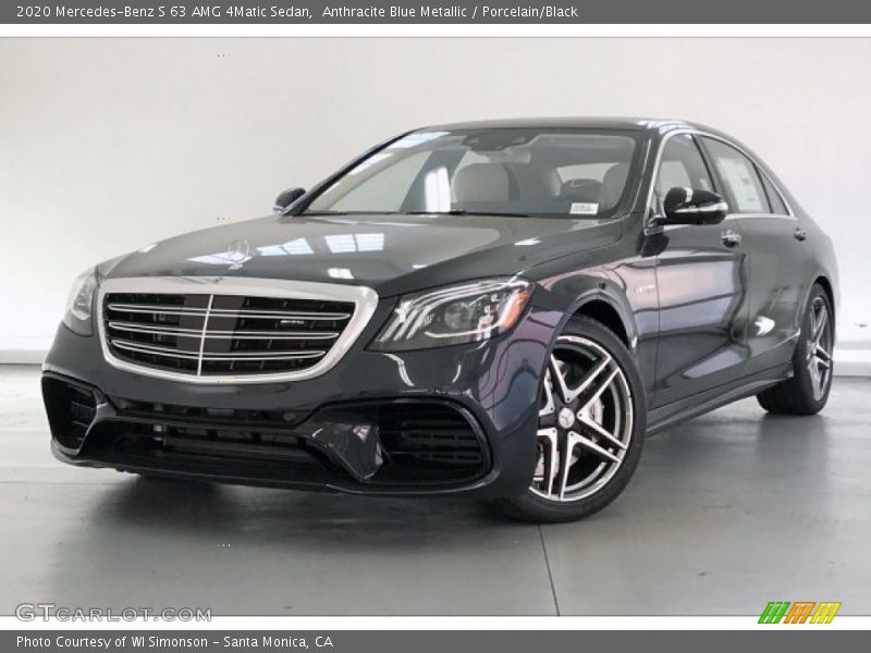 Anthracite Blue Metallic / Porcelain/Black 2020 Mercedes-Benz S 63 AMG 4Matic Sedan