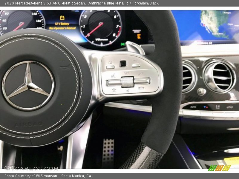 Anthracite Blue Metallic / Porcelain/Black 2020 Mercedes-Benz S 63 AMG 4Matic Sedan