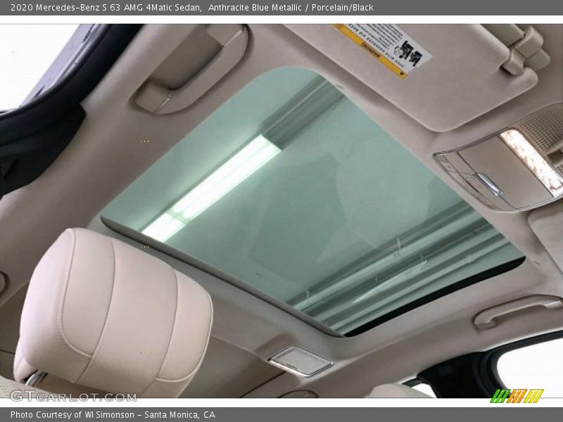 Anthracite Blue Metallic / Porcelain/Black 2020 Mercedes-Benz S 63 AMG 4Matic Sedan