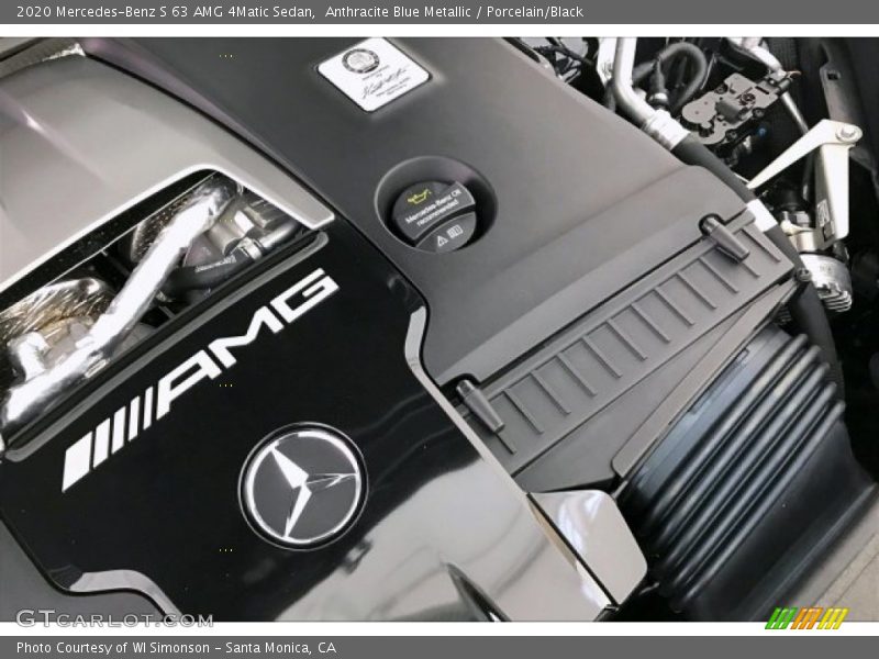 Anthracite Blue Metallic / Porcelain/Black 2020 Mercedes-Benz S 63 AMG 4Matic Sedan