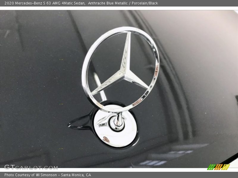 Anthracite Blue Metallic / Porcelain/Black 2020 Mercedes-Benz S 63 AMG 4Matic Sedan