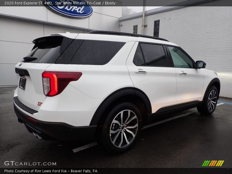 Star White Metallic Tri-Coat / Ebony 2020 Ford Explorer ST 4WD