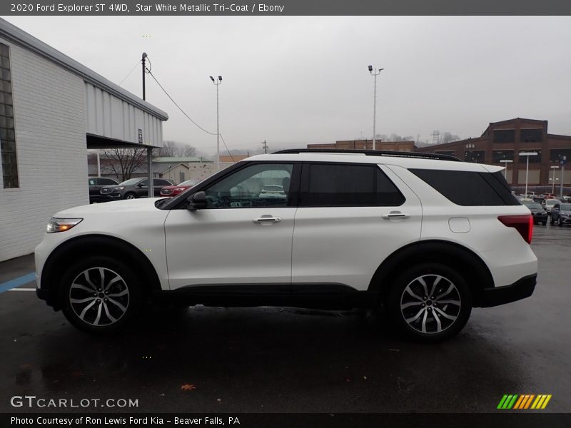 Star White Metallic Tri-Coat / Ebony 2020 Ford Explorer ST 4WD
