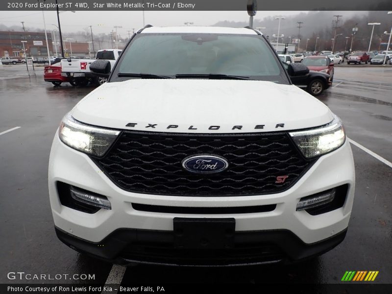 Star White Metallic Tri-Coat / Ebony 2020 Ford Explorer ST 4WD