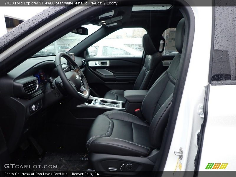 Star White Metallic Tri-Coat / Ebony 2020 Ford Explorer ST 4WD