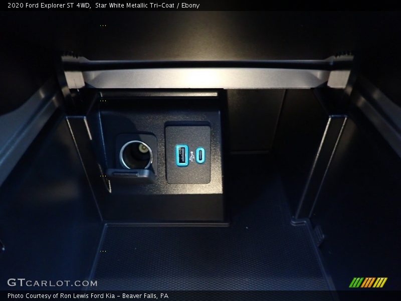 Star White Metallic Tri-Coat / Ebony 2020 Ford Explorer ST 4WD