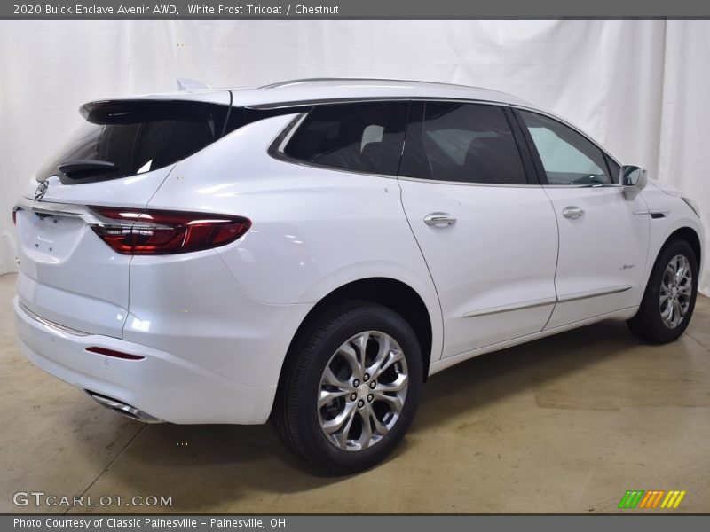 White Frost Tricoat / Chestnut 2020 Buick Enclave Avenir AWD